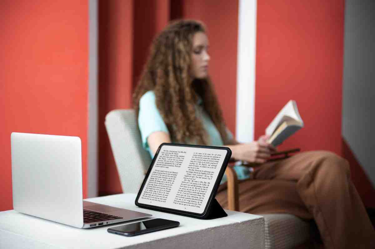 Person translating a PDF on their laptop